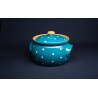 Terrine Ronde - Turquoise - Gros points