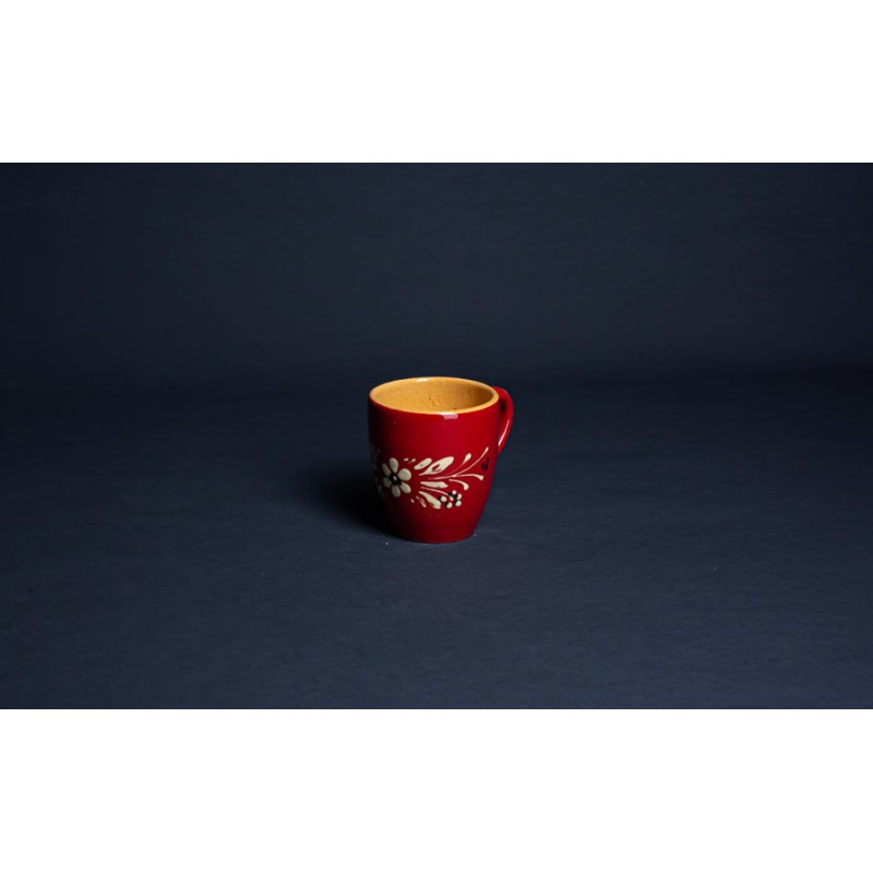 Tasse à expresso - Rouge - Fleurs