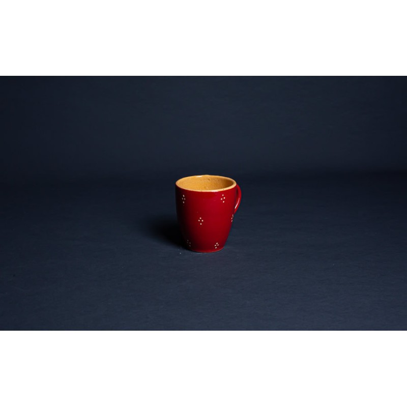 Tasse à expresso - Rouge - Petits points